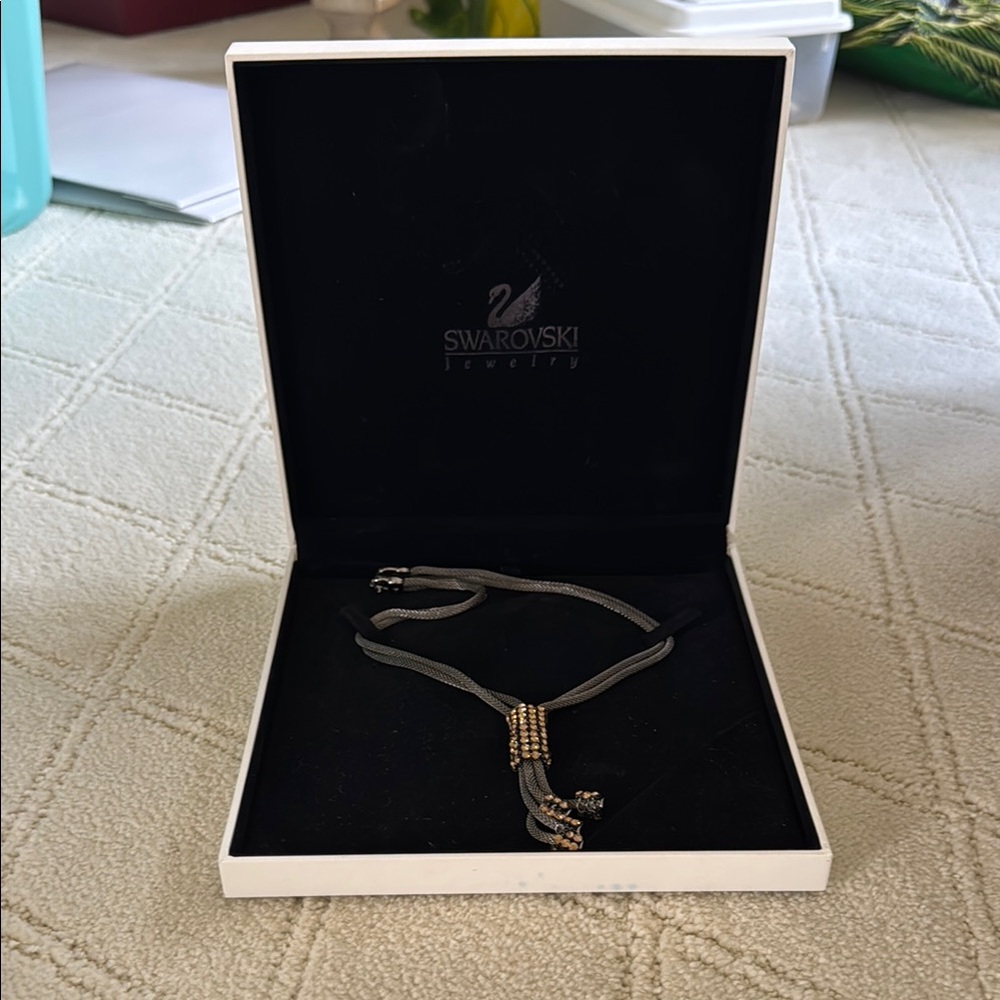 Swarovski Black and Gold Necklace